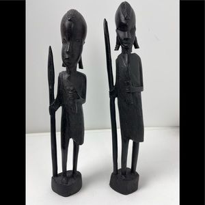 Vintage African warrior sculpture